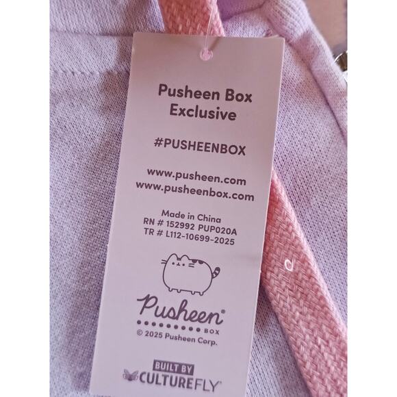 Pusheen Box Exclusive Zip Kawaii Hoodie Spring 2025 Carnival Pink Purple 3XL - Picture 7 of 11